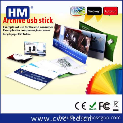 China factory Custom paper business card usb webkey